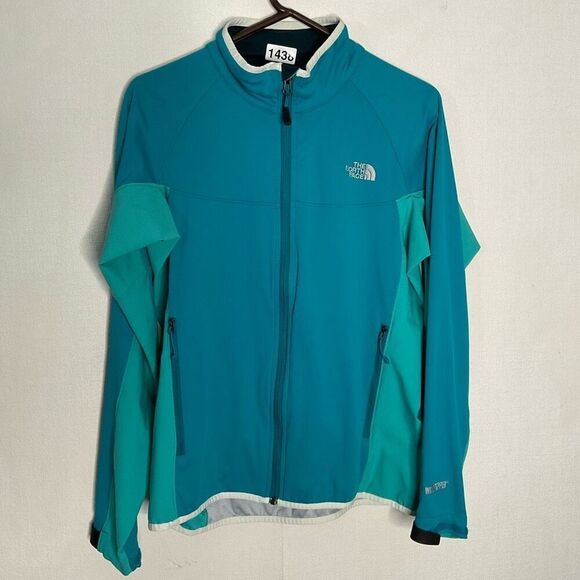 The North Face‎ Women's Large Windstopper Blue TwoTone Softshell Full Zip Jacket - Picture 2 of 11
